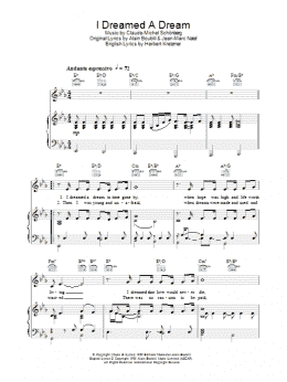 page one of I Dreamed A Dream (Piano, Vocal & Guitar Chords (Right-Hand Melody))
