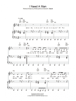 page one of I Need A Man (Piano, Vocal & Guitar Chords)