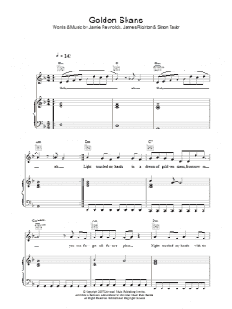 page one of Golden Skans (Piano, Vocal & Guitar Chords)