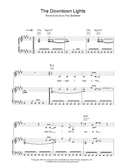 page one of The Downtown Lights (Piano, Vocal & Guitar Chords)