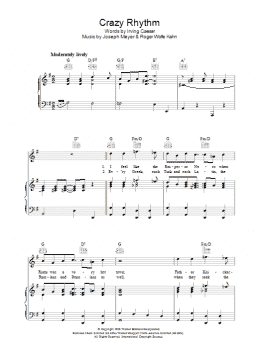 page one of Crazy Rhythm (Piano, Vocal & Guitar Chords)