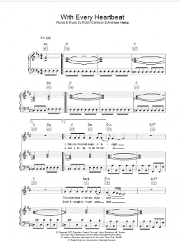 page one of With Every Heartbeat (Piano, Vocal & Guitar Chords)