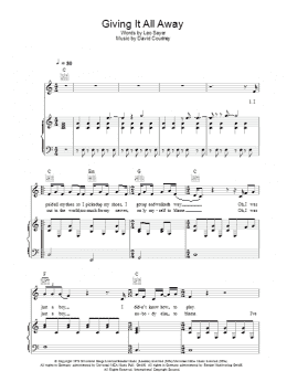 page one of Giving It All Away (Piano, Vocal & Guitar Chords)