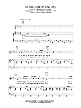 page one of At The End Of The Day (Piano, Vocal & Guitar Chords)