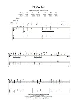 page one of El Macho (Guitar Tab)