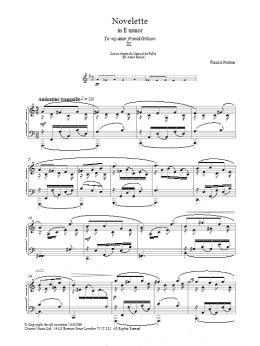 page one of Novelette In E Minor, III (Piano Solo)