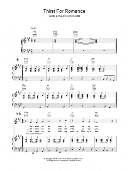 page one of Thirst For Romance (Piano, Vocal & Guitar Chords)