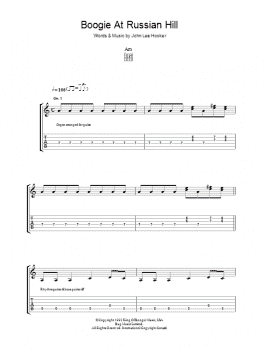 page one of Boogie At Russian Hill (Guitar Tab)
