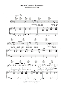 page one of Here Comes Summer (Piano, Vocal & Guitar Chords)