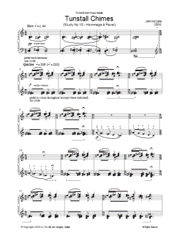 page one of Tunstall Chimes, Study No. 10 - Hommage A Ravel (Piano Solo)