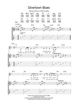 page one of Silvertown Blues (Guitar Tab)
