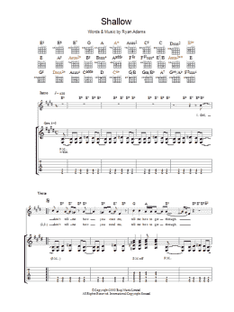 page one of Shallow (Guitar Tab)