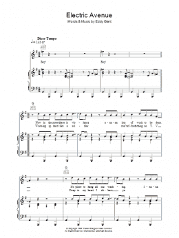 page one of Electric Avenue (Piano, Vocal & Guitar Chords)