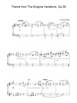 page one of Theme from The Enigma Variations, Op.36 (Piano, Vocal & Guitar Chords)