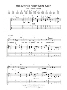 page one of Has My Fire Really Gone Out? (Guitar Tab)