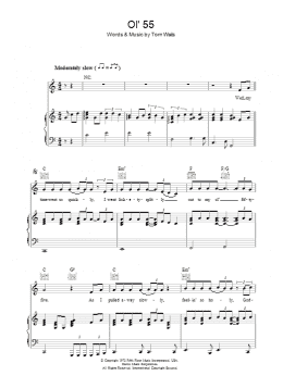 page one of Ol' 55 (Piano, Vocal & Guitar Chords (Right-Hand Melody))