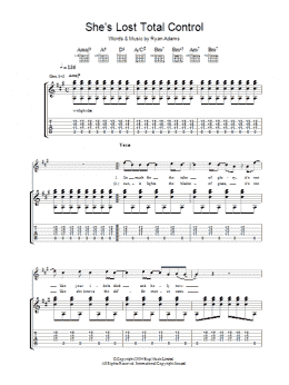 page one of She's Lost Total Control (Guitar Tab)