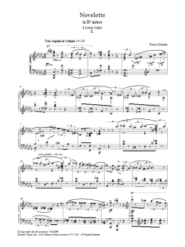 page one of Novelette In Bb Minor, II (Piano Solo)