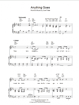 page one of Anything Goes (Piano, Vocal & Guitar Chords (Right-Hand Melody))