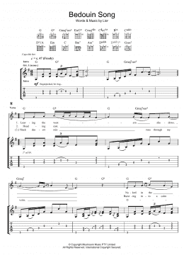 page one of Bedouin Song (Guitar Tab)