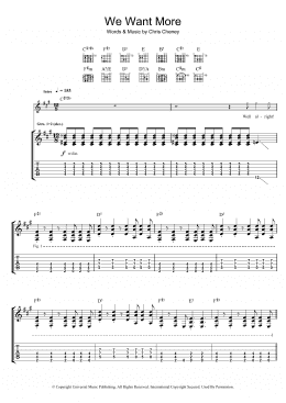 page one of We Want More (Guitar Tab)