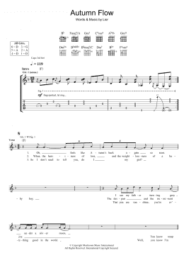 page one of Autumn Flow (Guitar Tab)