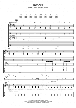 page one of Reborn (Guitar Tab)