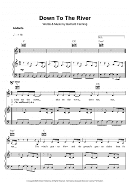 page one of Down To The River (Piano, Vocal & Guitar Chords)