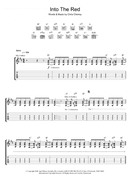 page one of Into The Red (Guitar Tab)