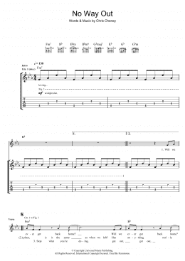 page one of No Way Out (Guitar Tab)