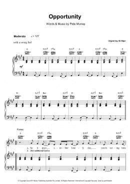 page one of Opportunity (Piano, Vocal & Guitar Chords)