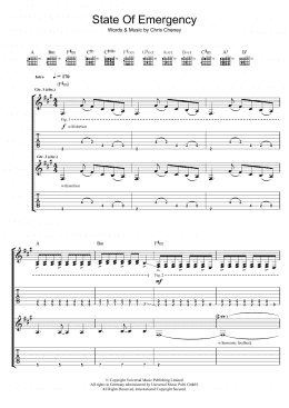 page one of State Of Emergency (Guitar Tab)
