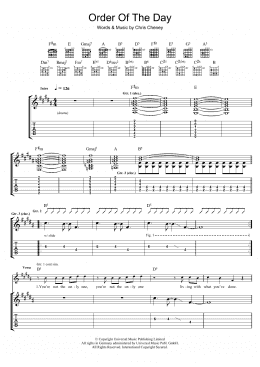 page one of Order Of The Day (Guitar Tab)