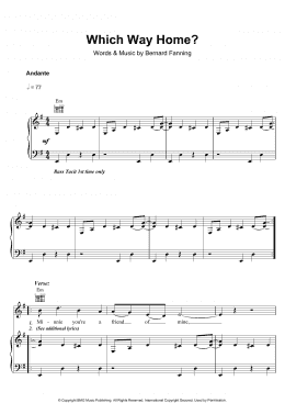 page one of Which Way Home (Piano, Vocal & Guitar Chords)