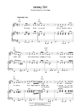 page one of Jersey Girl (Piano, Vocal & Guitar Chords)