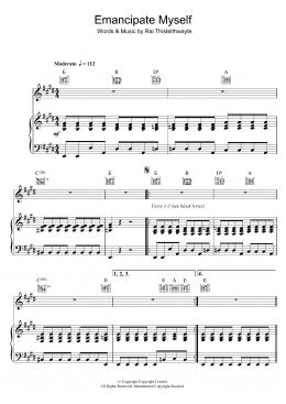 page one of Emancipate Myself (Piano, Vocal & Guitar Chords)