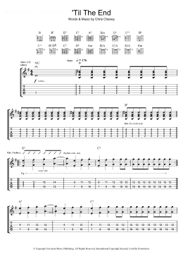page one of 'Til The End (Guitar Tab)