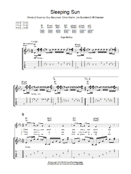 page one of Sleeping Sun (Guitar Tab)