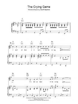 page one of The Crying Game (Piano, Vocal & Guitar Chords)