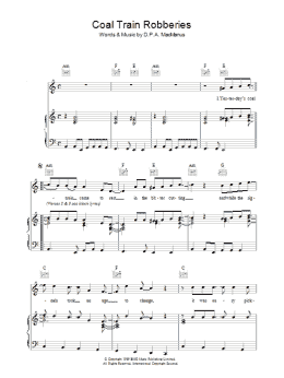 page one of Coal Train Robberies (Piano, Vocal & Guitar Chords)
