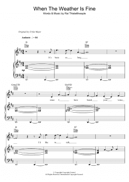 page one of When The Weather Is Fine (Piano, Vocal & Guitar Chords)