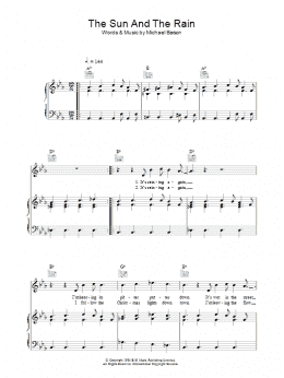 page one of The Sun And The Rain (Piano, Vocal & Guitar Chords)
