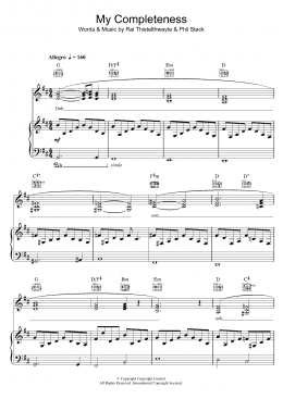 page one of My Completeness (Piano, Vocal & Guitar Chords)
