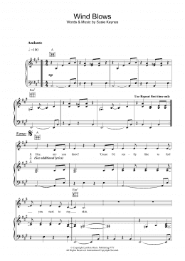 page one of Wind Blows (Piano, Vocal & Guitar Chords)