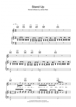 page one of Stand Up (Piano, Vocal & Guitar Chords)