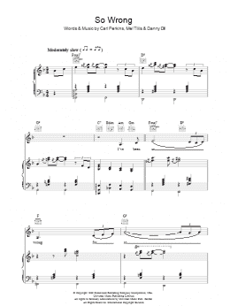 page one of So Wrong (Piano, Vocal & Guitar Chords)
