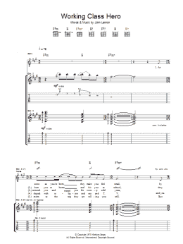 page one of Working Class Hero (Guitar Tab)