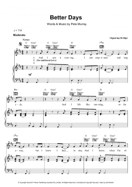 page one of Better Days (Piano, Vocal & Guitar Chords)