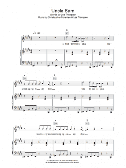page one of Uncle Sam (Piano, Vocal & Guitar Chords)