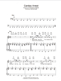 page one of Cardiac Arrest (Piano, Vocal & Guitar Chords)